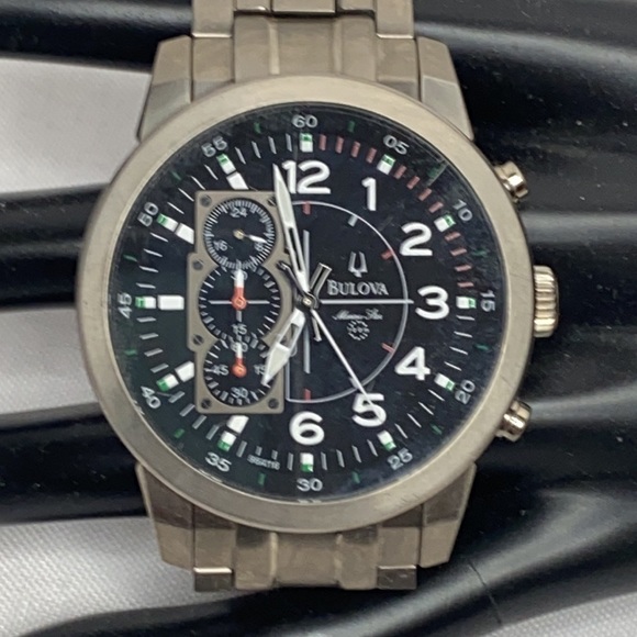 Bulova Marine Star 96A116.                           Black Dial, Titanium - Picture 2 of 5